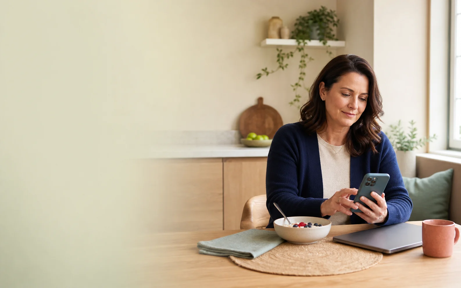A patient reviewing online healthcare information at home